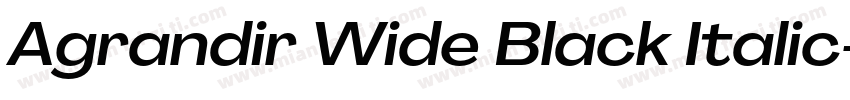 Agrandir Wide Black Italic字体转换